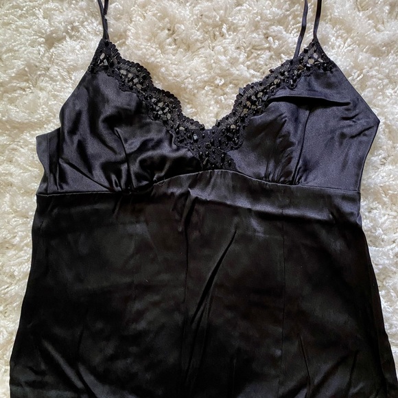 NEW Gorgeous Black BeBe beaded Camisole - Picture 1 of 5